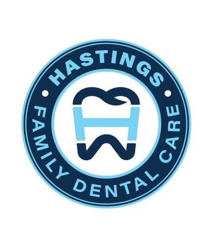 Hastings Family Dental Care circular logo with tooth icon in blue